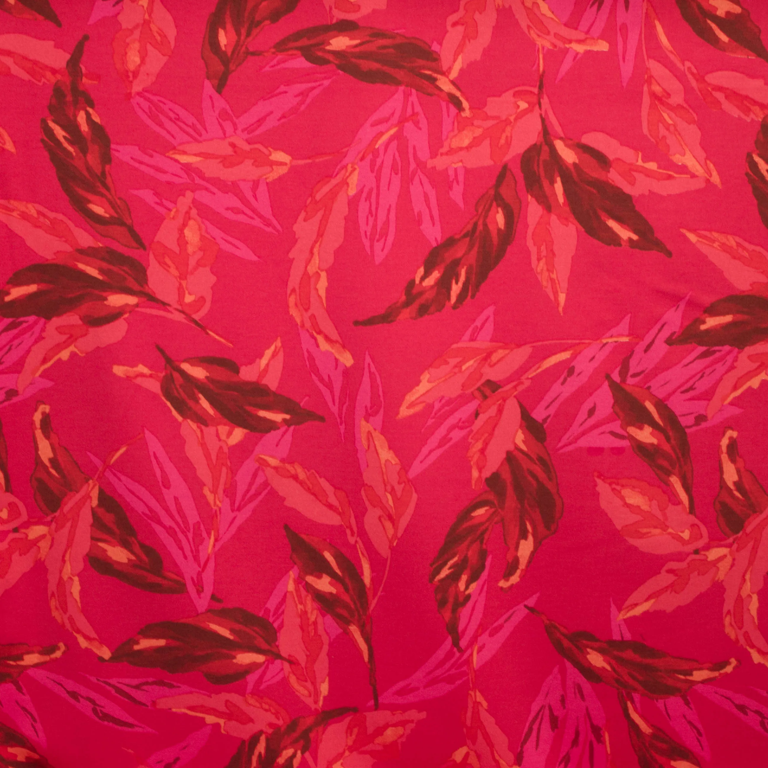 Punta di roma roos met bladeren in roos, rood en oranje - B*Trendy